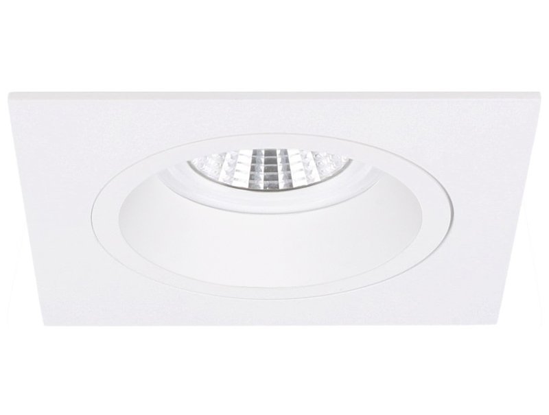 Milano - Inbouwspot Wit Vierkant - Verdiept - 1 Lichtpunt - 93x93mm