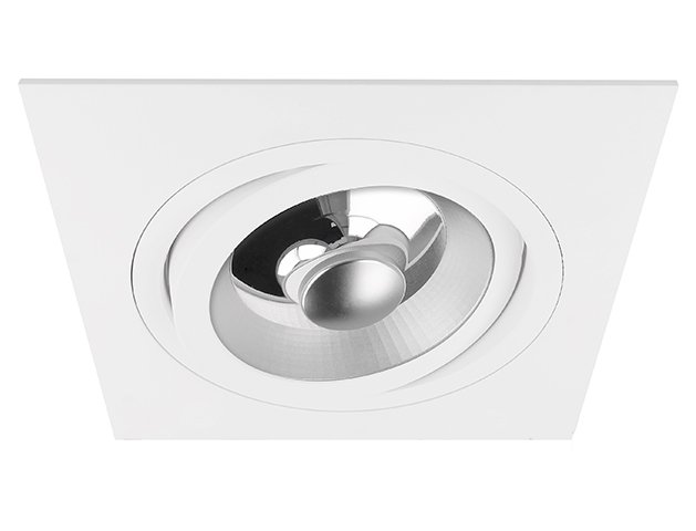 Venezia - Inbouwspot Wit Vierkant - Kantelbaar - Voor AR111 lampen - 1 Lichtpunt - 180x180mm