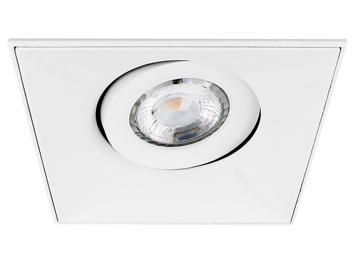 Verona - Inbouwspot Wit Vierkant - Kantelbaar - 1 Lichtpunt - 150x150mm - Trimless