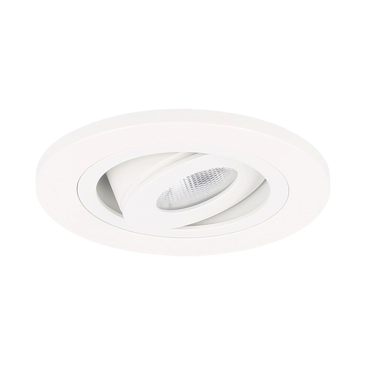 LED inbouwspot Monza rond 3W 2700K wit IP65 dimbaar kantelbaar