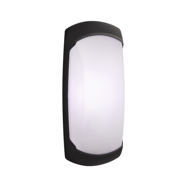 Wandlamp Francy-op zwart melkwit glas E27 IP66