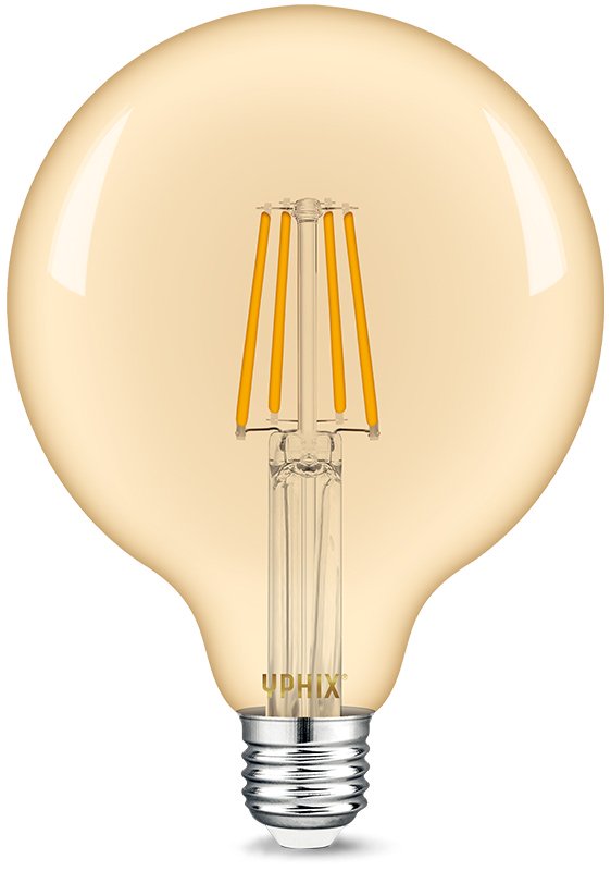 E27 LED filament lamp Atlas G125 4,5W 2200K dimbaar gold