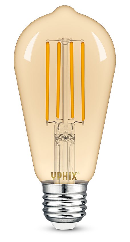 E27 LED filament lamp Edison Atlas ST64 8W 2200K dimbaar gold