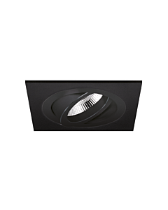 Inbouwspot Torino vierkant zwart kantelbaar met bladveren