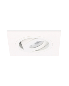 LED inbouwspot Alba vierkant 3W 2700K wit IP65 dimbaar kantelbaar