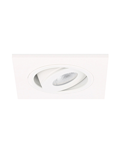 LED inbouwspot Alba vierkant 3W 2700K wit IP65 dimbaar kantelbaar