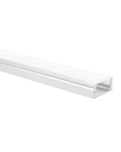 LED strip profiel Potenza wit laag 5m (2 x 2,5m) incl. melkwitte afdekkap