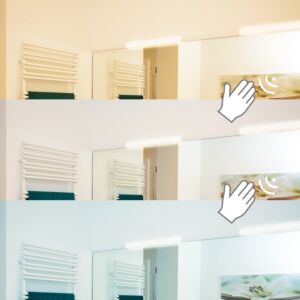 LED spiegelverlichting met switch tone sensor 40cm Lotis 7,5W aluminium IP44