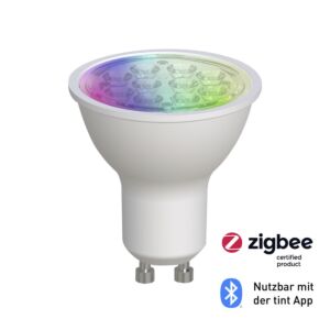 Tint Smart GU10 4,7W LED Spot RGB + instelbaar Wit licht | Zigbee 3.0 & Bluetooth | Dimbaar