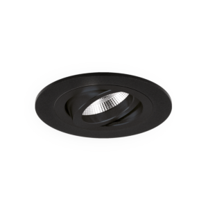 Inbouwspot venezia 35mm spots rond zwart kantelbaar met klemveren