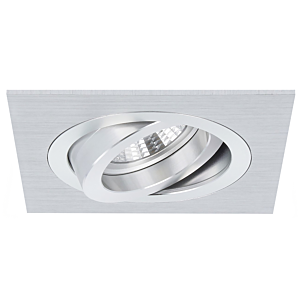 Inbouwspot Torino vierkant aluminium kantelbaar met klemveren