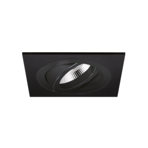 Inbouwspot Torino vierkant zwart kantelbaar met bladveren