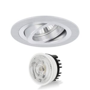 Inbouwspot complete set Modena rond 4W aluminium kantelbaar dimbaar