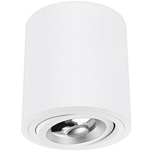 Opbouwspot Roma AR111 wit rond kantelbaar