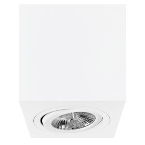 Opbouwspot Palermo AR70 Wit vierkant kantelbaar