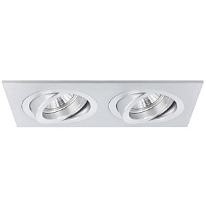 Inbouwspot Torino dubbel aluminium kantelbaar