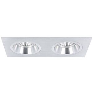 Inbouwspot Milano dubbel aluminium verdiept met klemveren