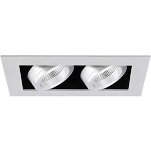 Inbouwspot Napoli dubbel aluminium kantelbaar met klemveren