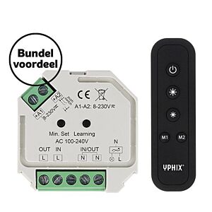 Draadloze LED dimmer 230V complete set incl. 1 zone RF afstandsbediening