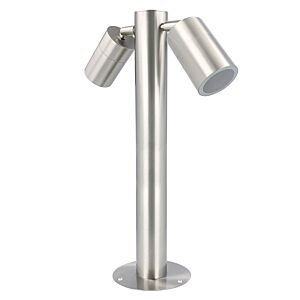 Staande buitenlamp Nalo hoog dubbel GU10 rond RVS IP54
