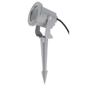 Prikspot Mira grijs met RVS ring GU10
