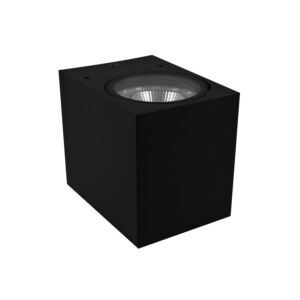 Wandlamp Kubbe down zwart IP44 GU10