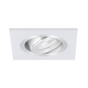 LED inbouwspot Alba vierkant 3W 2700K aluminium IP65 dimbaar kantelbaar