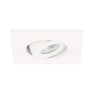 LED inbouwspot Alba vierkant 3W 2700K wit IP65 dimbaar kantelbaar