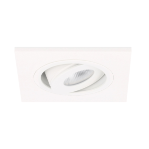 LED inbouwspot Alba vierkant 3W 2700K wit IP65 dimbaar kantelbaar