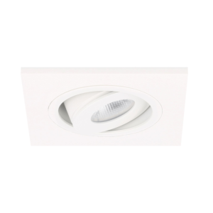 LED inbouwspot Alba vierkant 3W 2700K wit IP65 dimbaar kantelbaar