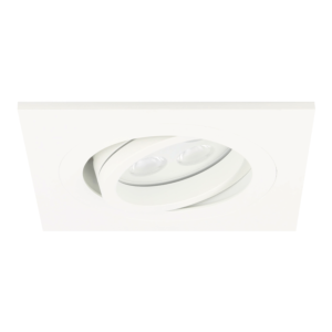 LED inbouwspot Lecco vierkant 5W 2700K wit IP65 dimbaar kantelbaar