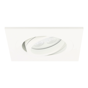 LED inbouwspot Lecco vierkant 5W 2700K wit IP65 dimbaar kantelbaar