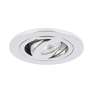 LED inbouwspot Monza rond 3W 2700K RVS IP65 dimbaar kantelbaar