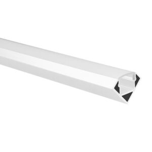 LED strip profiel Tarenta wit hoek 1m incl. melkwitte afdekkap