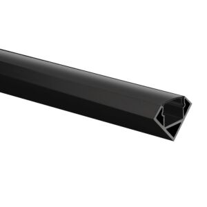 LED strip profiel Tarenta zwart hoek 5m (2 x 2,5m) incl. zwarte afdekkap