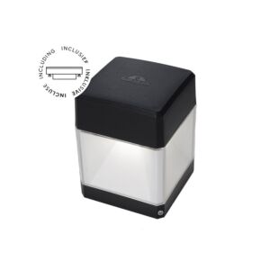 Wandlamp Elisa zwart helder glas GX53 3W 3000K/4000K/6500K IP55