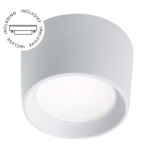 Opbouwspot Livia wit rond IP55 diffuus glas incl. GX53 3W 3000K/4000K/6500K