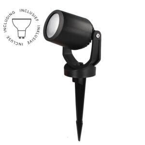 Prikspot Minitommy 118 zwart GU10 3,5W 3000K diffuus glas