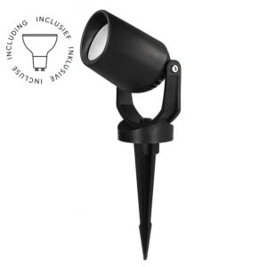 Prikspot Minitommy 135 zwart GU10 3,5W 3000K diffuus glas