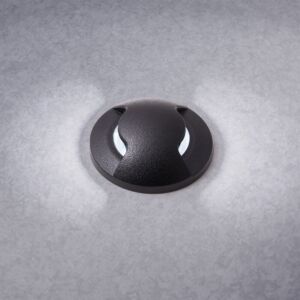 Grondspot Aldo 2 zwart rond IP67 incl. G9 1,7W 3000K