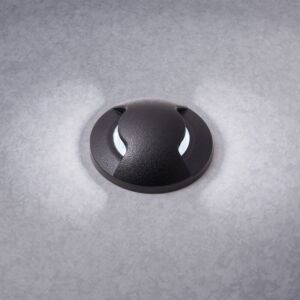 Grondspot Aldo 2 zwart rond IP67 incl. G9 1,7W 3000K