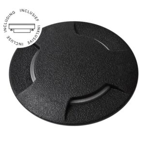 Grondspot Ceci 3 zwart rond IP67 incl. Gx53 3W 3000K/4000K/6500K