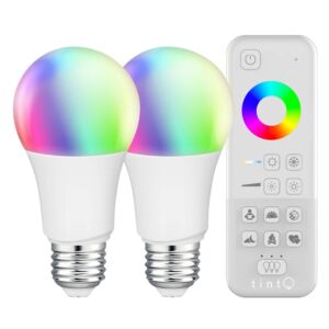 E27 Smart LED lamp Starterset tint A60 9,5W RGB dimbaar met afstandsbediening