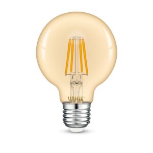 E27 LED filament lamp Atlas G80 amber 4,5W 2200K dimbaar