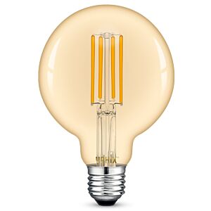 E27 LED filament lamp Atlas G95 7W 2200K dimbaar amber