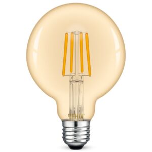 E27 LED filament lamp Atlas G95 4,5W 2200K dimbaar gold