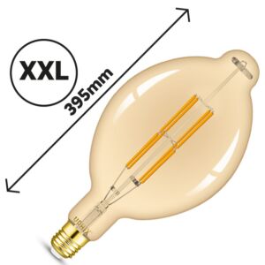 E27 LED filament lamp XXL bol gold 8W 2200K dimbaar