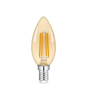 E14 LED kaarslamp Filament Atlas Gold 4,5W 2200K dimbaar