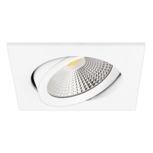 LED inbouwspot Eleanora vierkant 6W dim to warm 2000K-3000K wit inclusief driver IP44