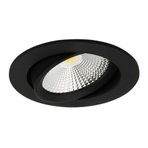 LED inbouwspot Eleanora rond 6W dim to warm 2000K-3000K zwart inclusief driver